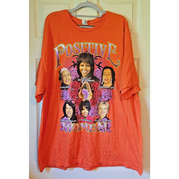 Positive Women - (Rosa Parks, Michelle Obama, Oprah... Orange Gildan Sz 2XL - Picture 1 of 12
